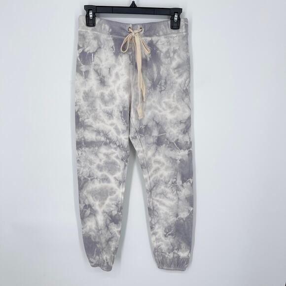 Enza Costa Women's Tie-Dye French Terry Jogger Sweatpants NEW Size XS Gray - Picture 1 of 9